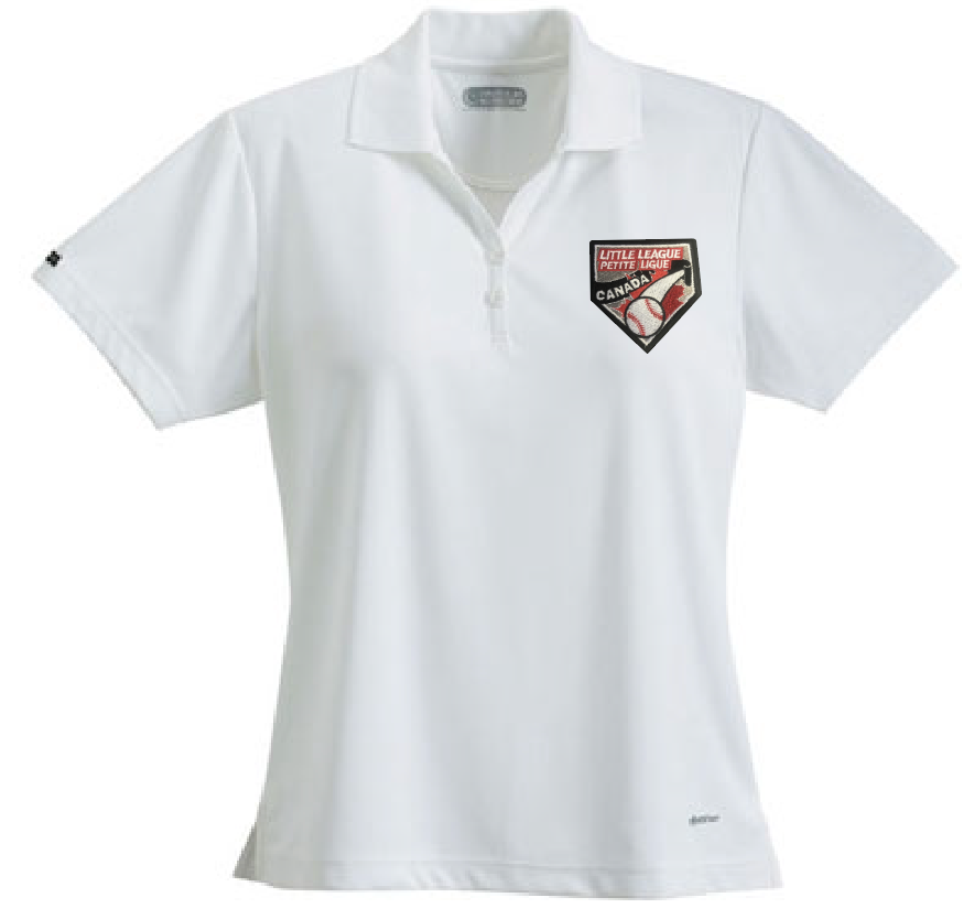 Woman's Little League Canada Polo (Black, White, Red)