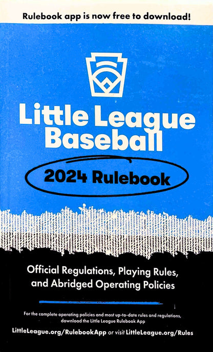 Livre des règlements du baseball 2024 *Commandez 25+ Veuillez contacter le bureau régional*