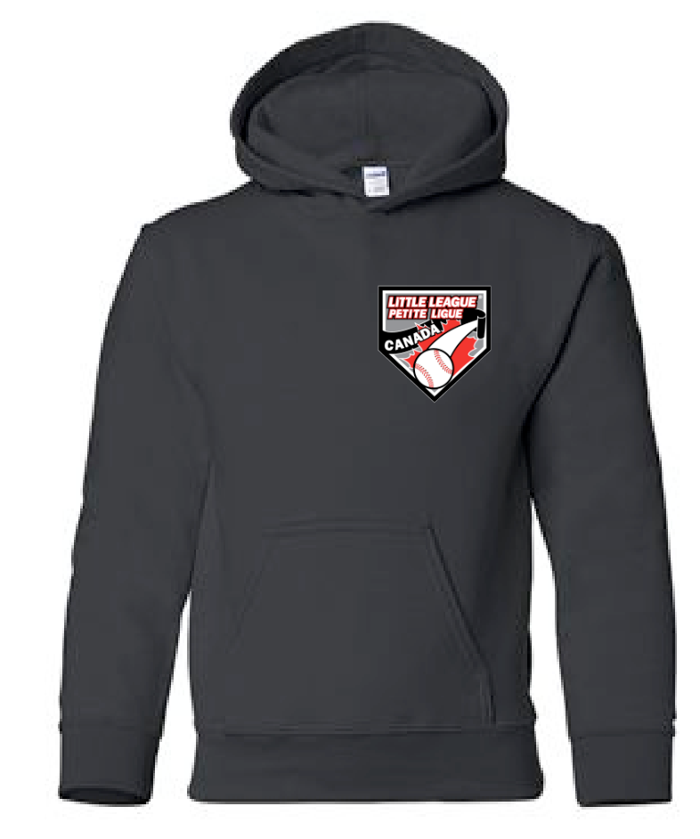 Sweat à capuche officiel pour jeunes de la Petite Ligue Canada (3 couleurs)