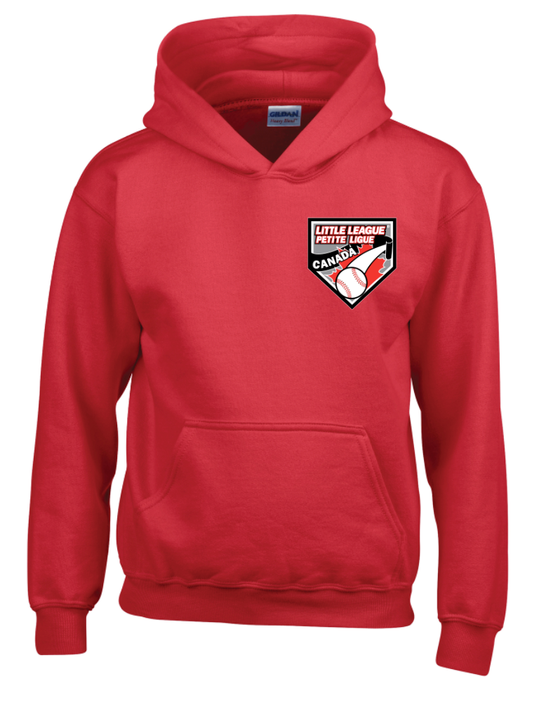 Sweat à capuche officiel pour jeunes de la Petite Ligue Canada (3 couleurs)