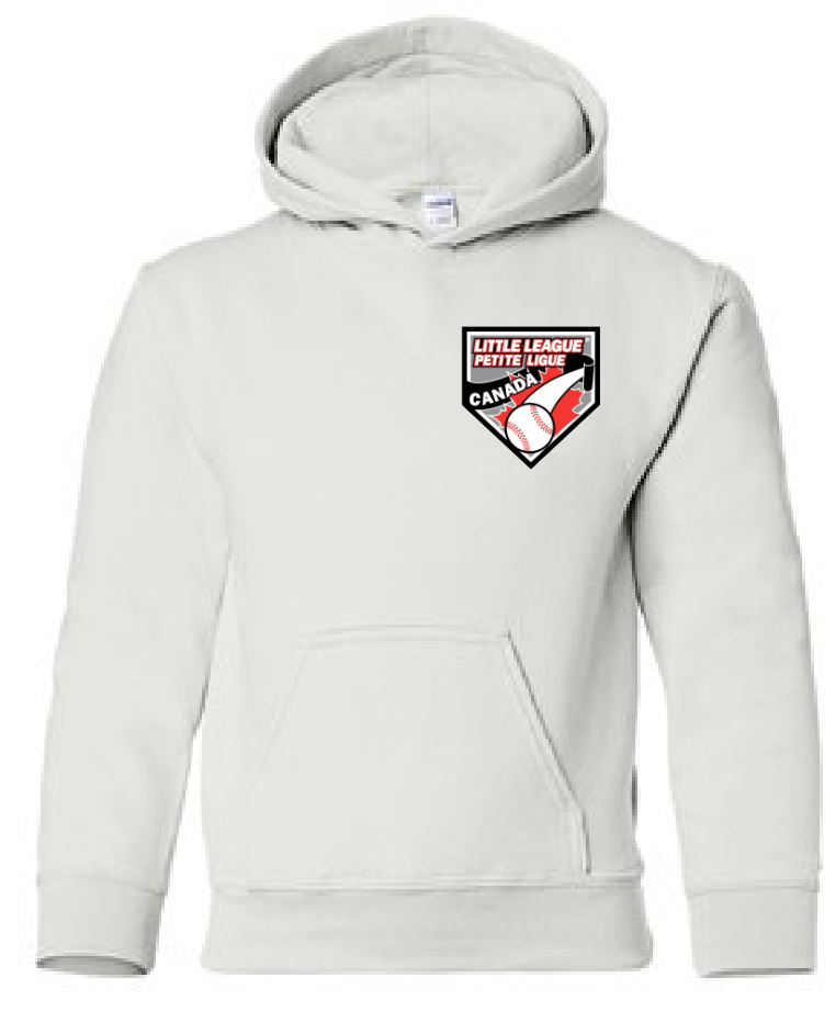 Sweat à capuche officiel pour jeunes de la Petite Ligue Canada (3 couleurs)