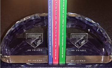 Crystal Book Ends - 40 years