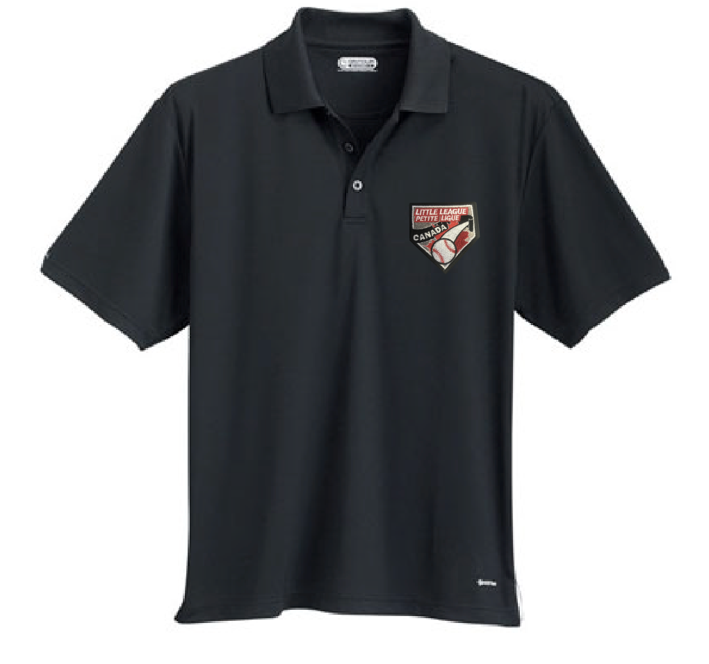 Men's Little League Canada Polo (Black, White, Red)