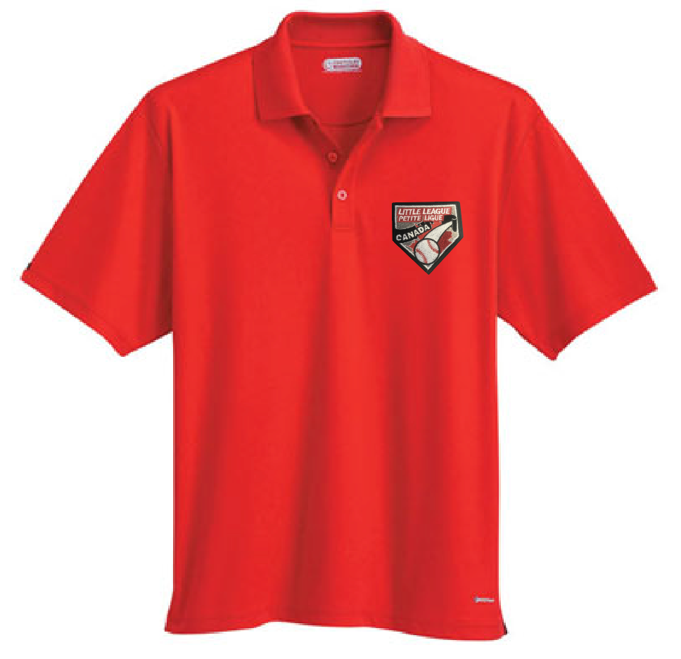 Men's Little League Canada Polo (Black, White, Red)