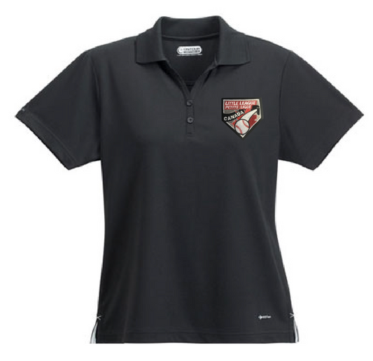 Woman's Little League Canada Polo (Black, White, Red)