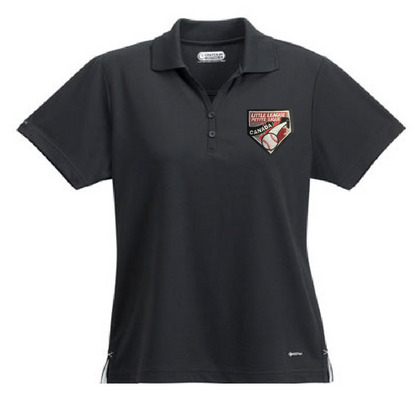 Polo Little League Canada pour femme (noir, blanc, rouge)