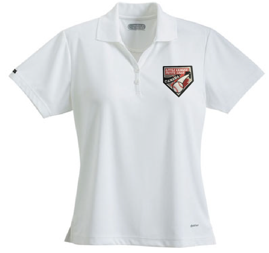 Polo Little League Canada pour femme (noir, blanc, rouge)